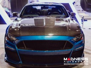 Ford Mustang Fiber Glass Bumper & Front Lip - Carbon Fiber - Type ST - (2018-2019) Ford Mustang Fiber Glass Bumper & Front Lip - Carbon Fiber - Type ST - (2018-2019)
